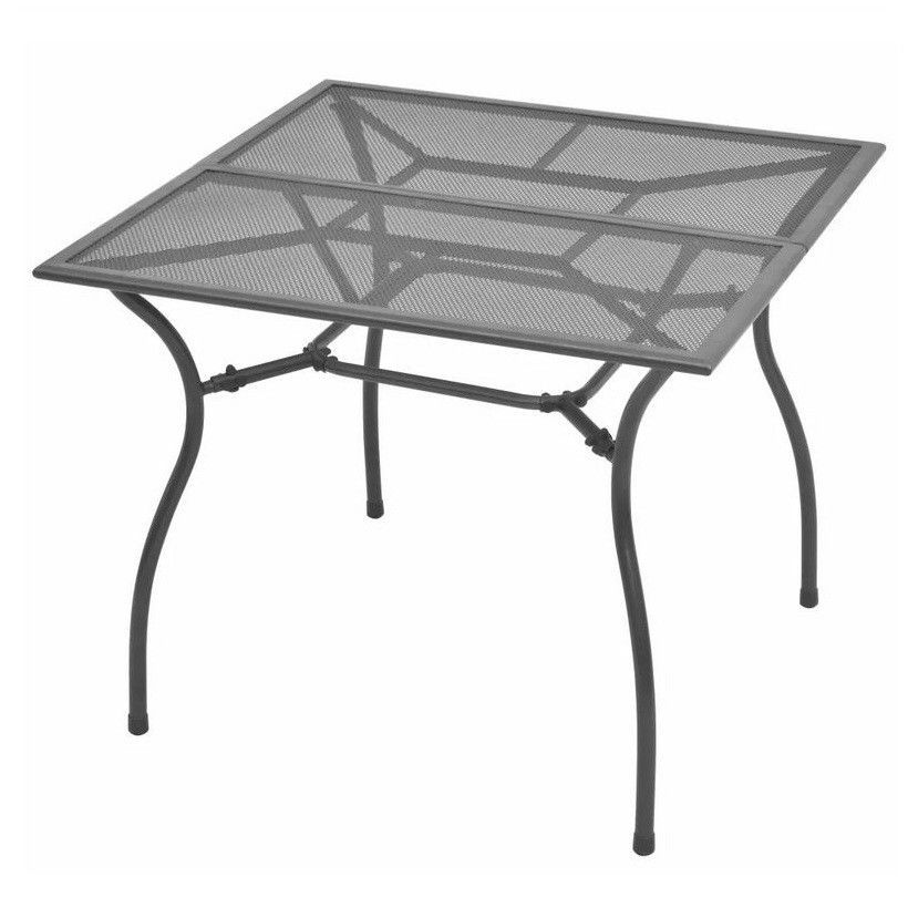 Table de jardin métal anthracite Reikish 90 cm - Photo n°1