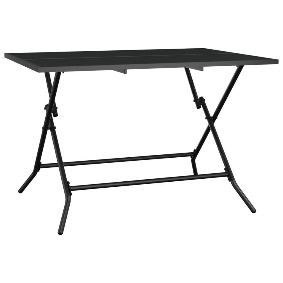 Table de jardin pliable anthracite 110x80x72 cm maille d'acier - Photo n°1