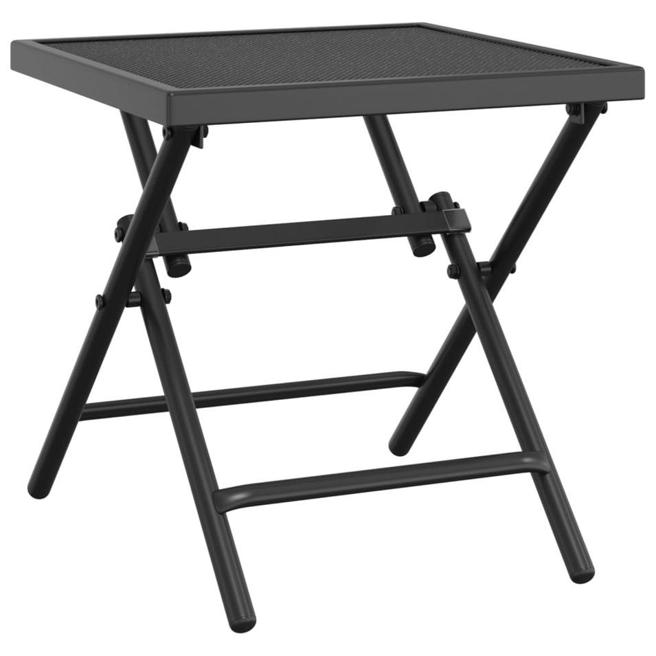 Table de jardin pliable anthracite 38x38x38 cm Treillis d'acier - Photo n°1