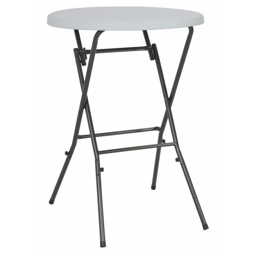 Table de jardin pliable polypropylène blanc et métal Nesly - Photo n°1