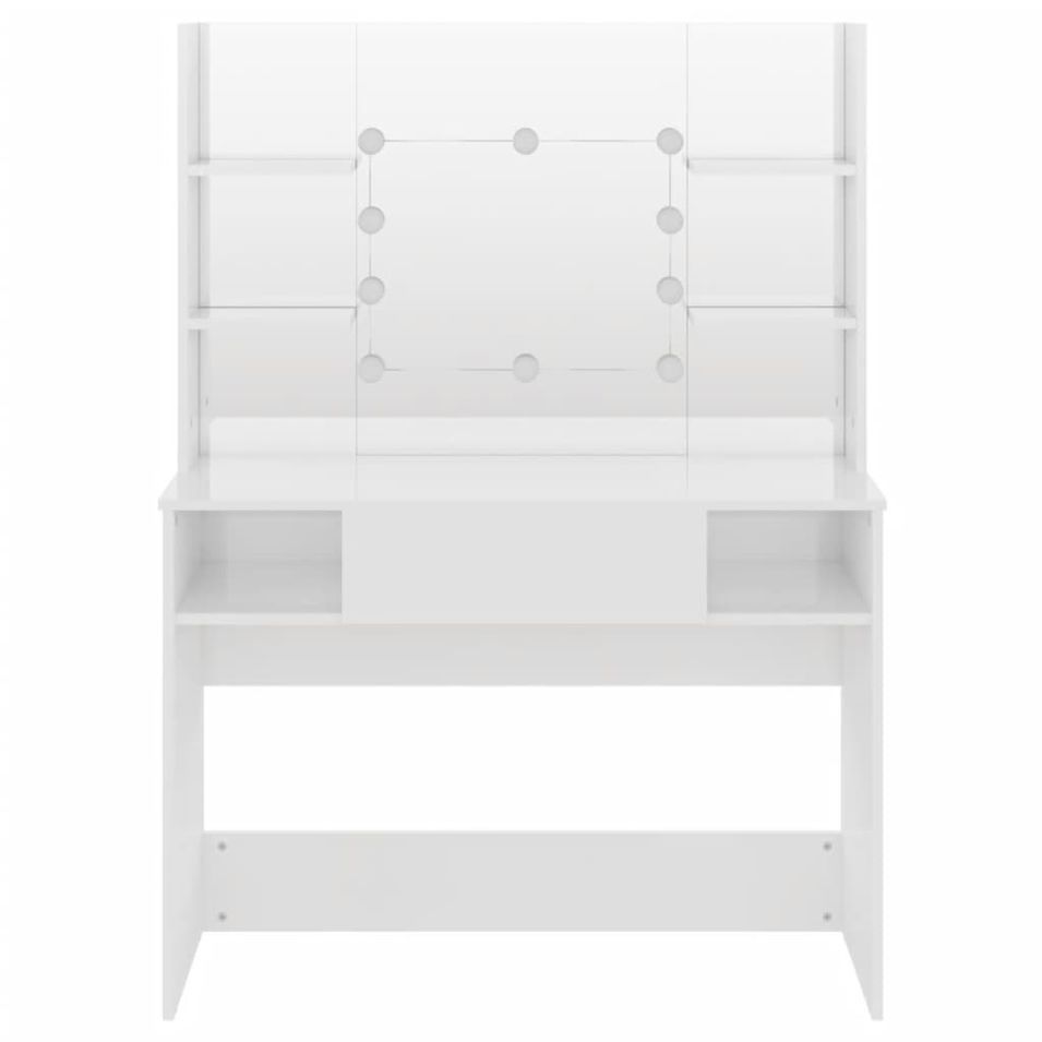 Table de maquillage avec éclairage LED 100x40x135 cm MDF - Photo n°1