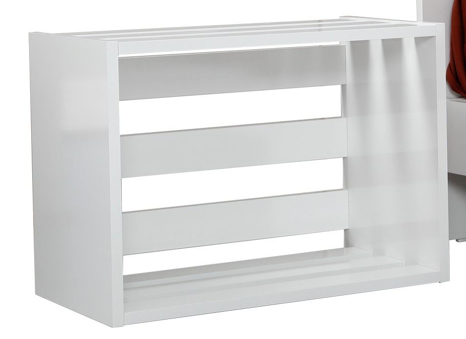 Table de nuit blanc brillant Marka 60 cm - Photo n°1