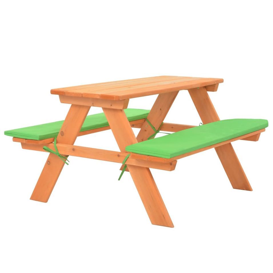 Table de pique-nique pour enfants avec bancs 89x79x50 cm Sapin - Photo n°1