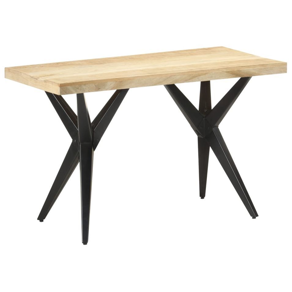 Table de salle à manger 120x60x76 cm Bois solide de manguier 4 - Photo n°1
