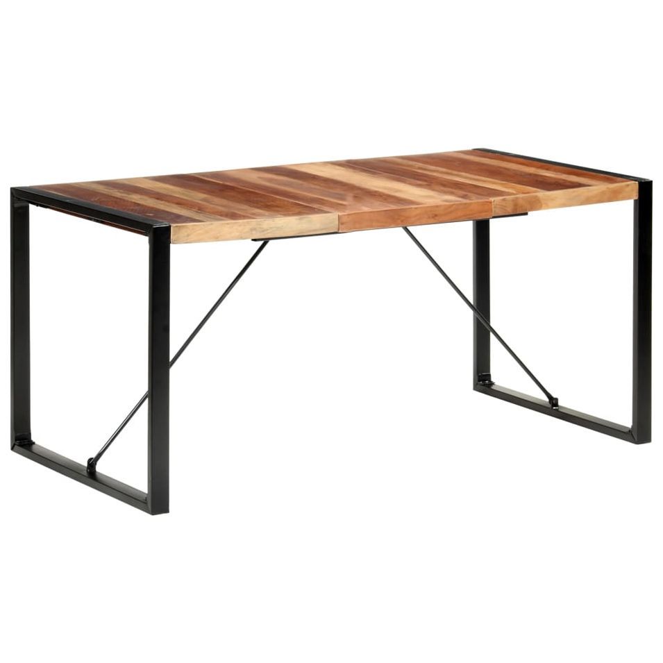 Table de salle à manger 160x80x75 cm Bois solide - Photo n°1