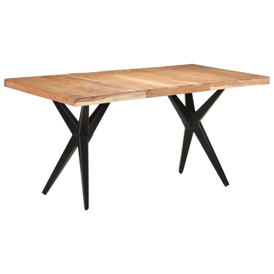 Table de salle à manger 160x80x76 cm Bois d'acacia solide - Photo n°1
