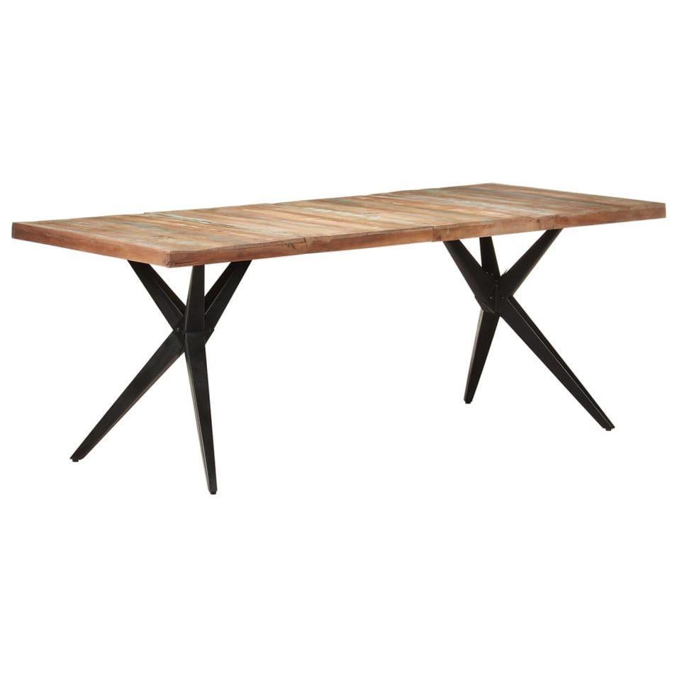 Table de salle à manger 200x90x76cm Bois de récupération solide - Photo n°1