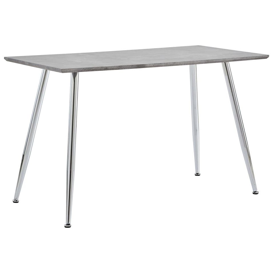 Table de salle à manger Béton et argenté 120x60x74 cm MDF - Photo n°1