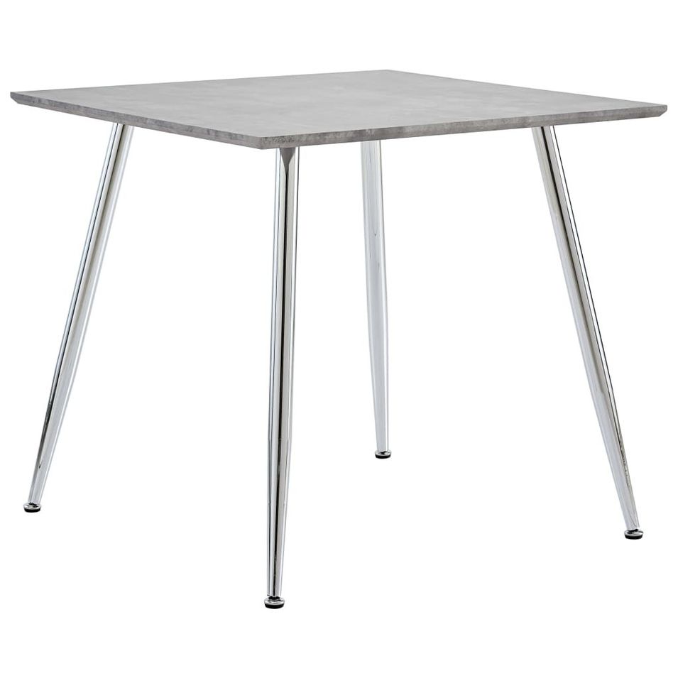 Table de salle à manger Béton et argenté 80,5x80,5x73 cm MDF - Photo n°1