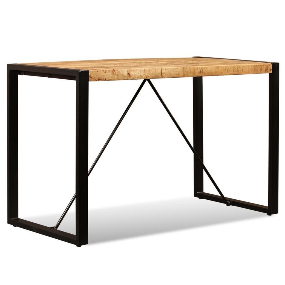 Table de salle à manger Bois de manguier brut 120 cm - Photo n°1