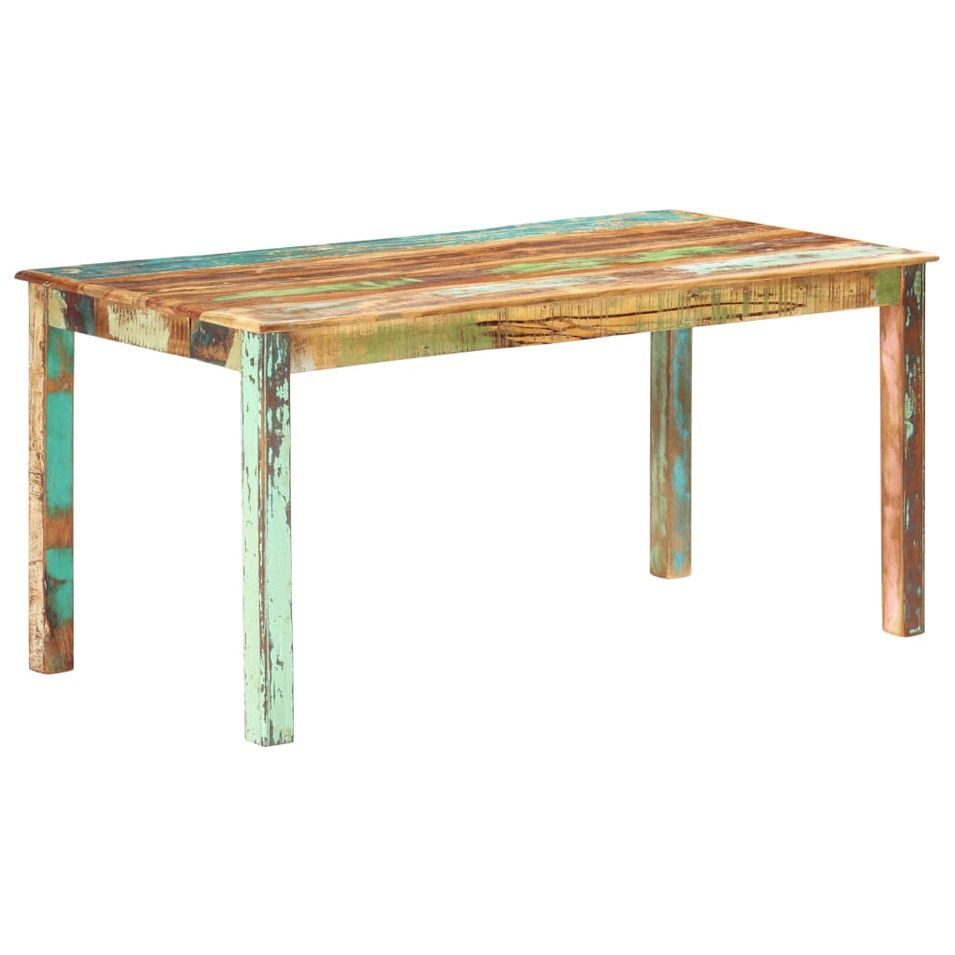 Table de salle à manger Bois de récupération solide 160x80x76cm - Photo n°1