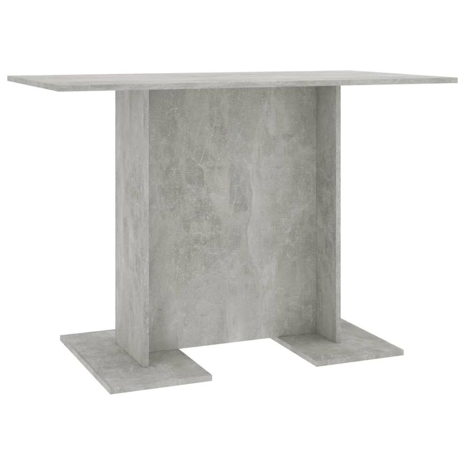 Table de salle à manger Gris béton 110 x 60 x 75 cm - Photo n°1