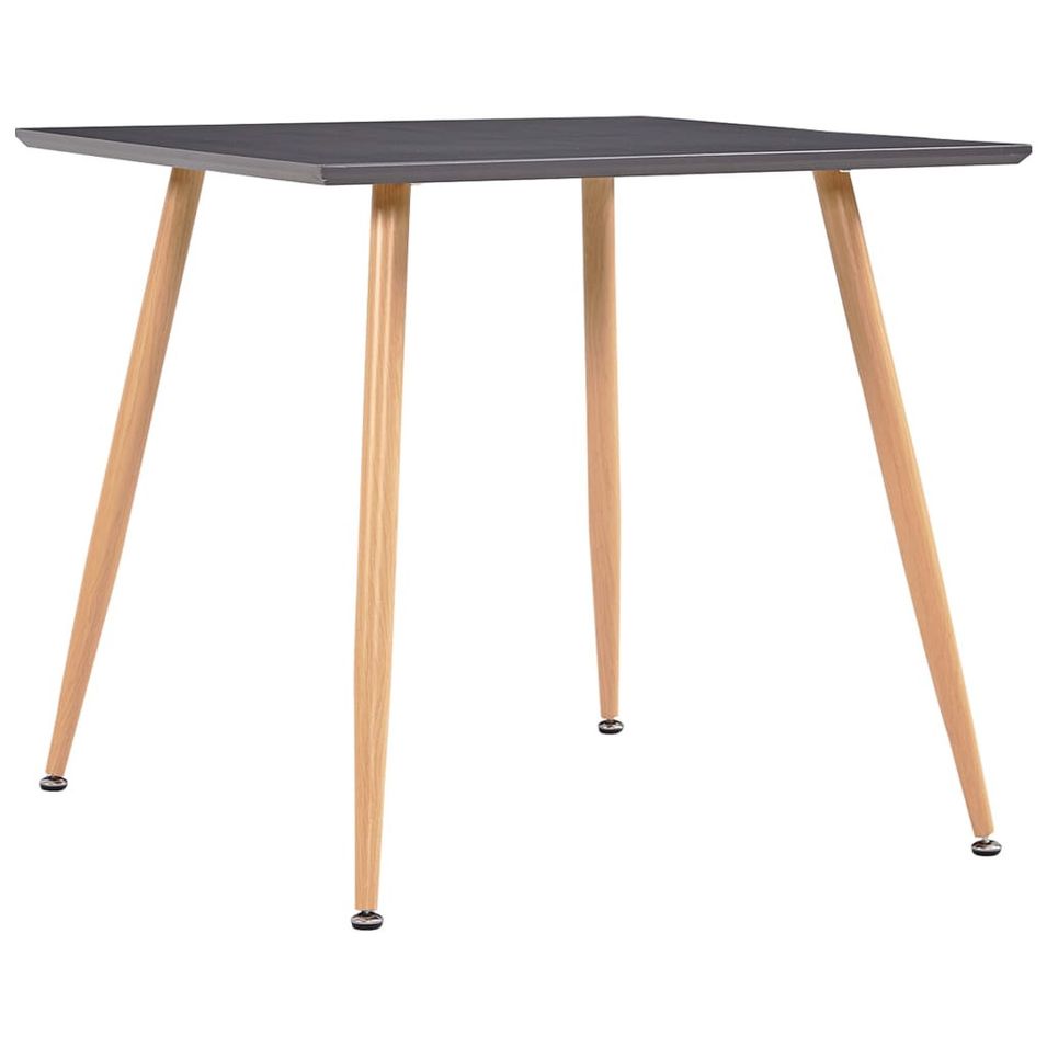 Table de salle à manger Gris et chêne 80,5x80,5x73 cm MDF - Photo n°1