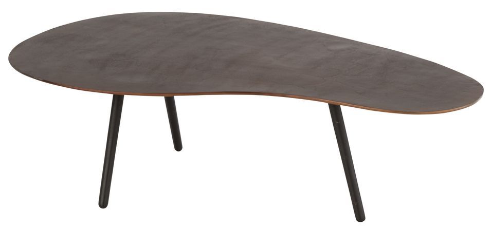 Table de salon goutte aluminium marron Gepeto L 120 cm - Photo n°1