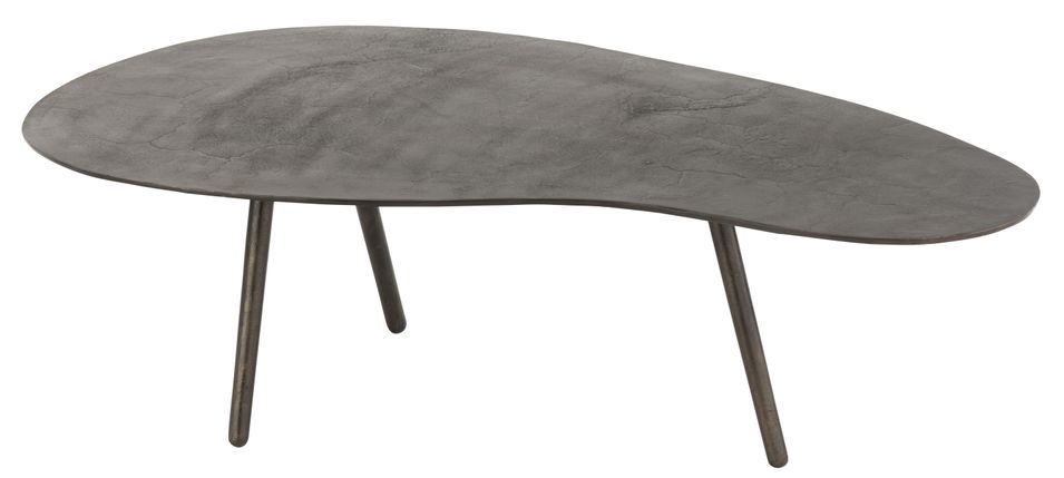 Table de salon goutte aluminium noir Largia l 120 cm - Photo n°1
