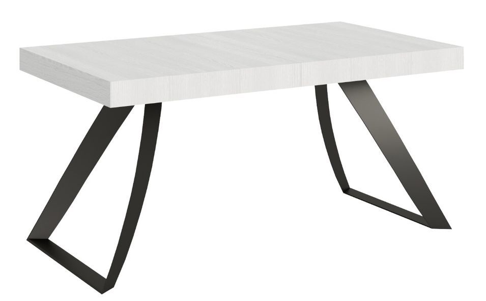 Table extensible pieds acier anthracite incurvés Volta - Photo n°1