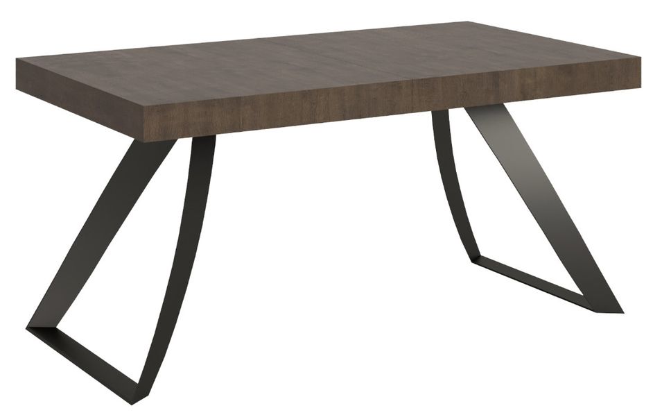 Table extensible pieds acier anthracite incurvés Volta - Photo n°1