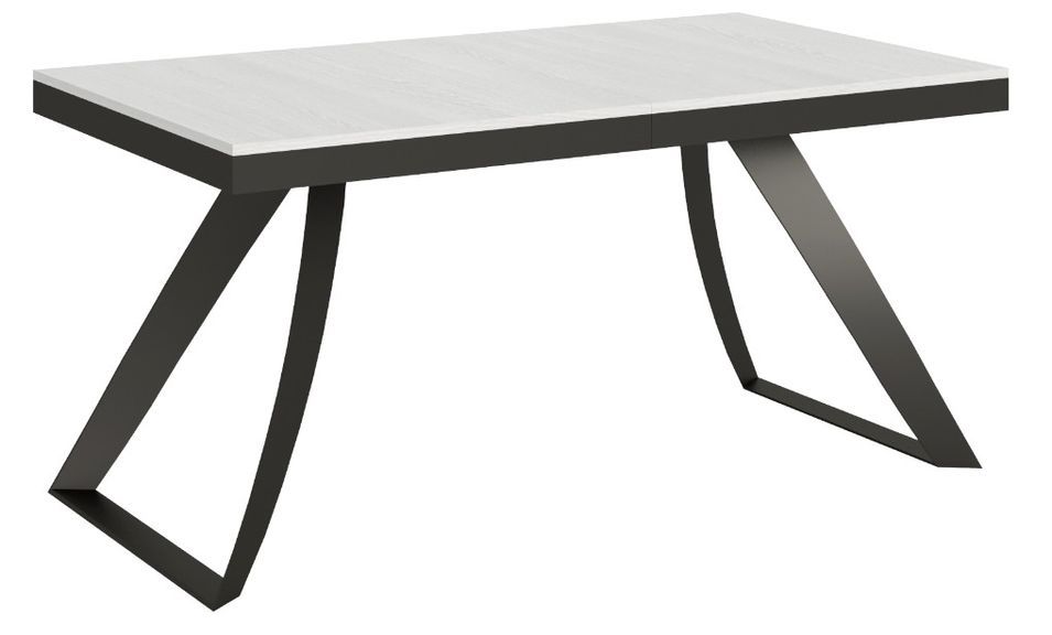 Table extensible avec pieds acier anthracite incurvés Volta evolution - Photo n°1