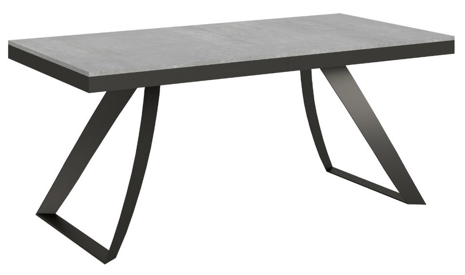Table extensible avec pieds acier anthracite incurvés Volta evolution - Photo n°1