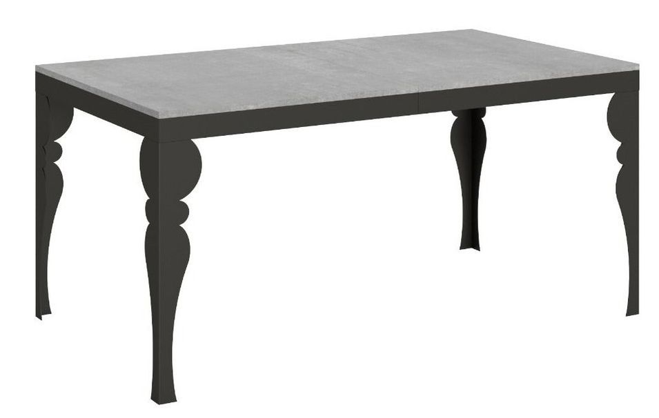 Table extensible pieds acier anthracite Torza evolution - Photo n°1