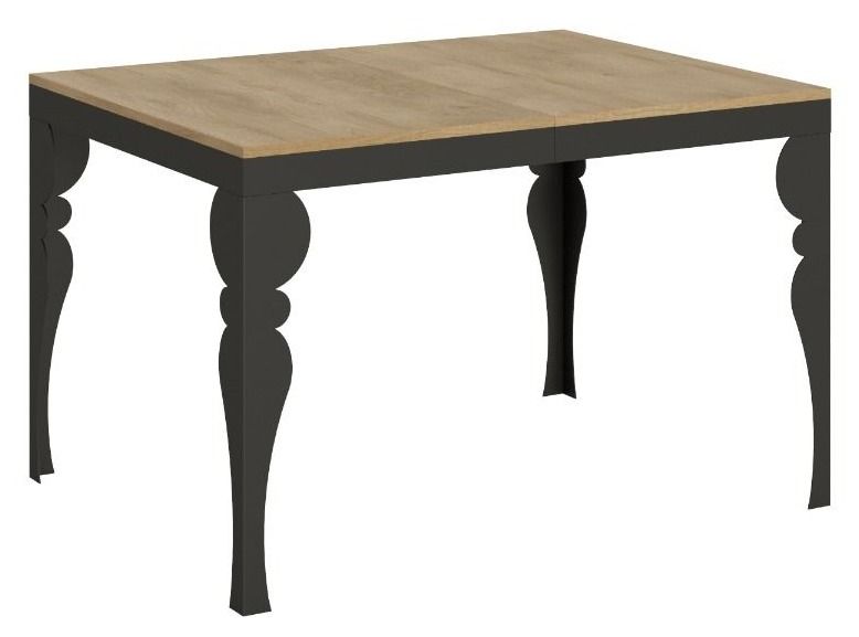 Table extensible pieds acier anthracite Torza evolution - Photo n°1