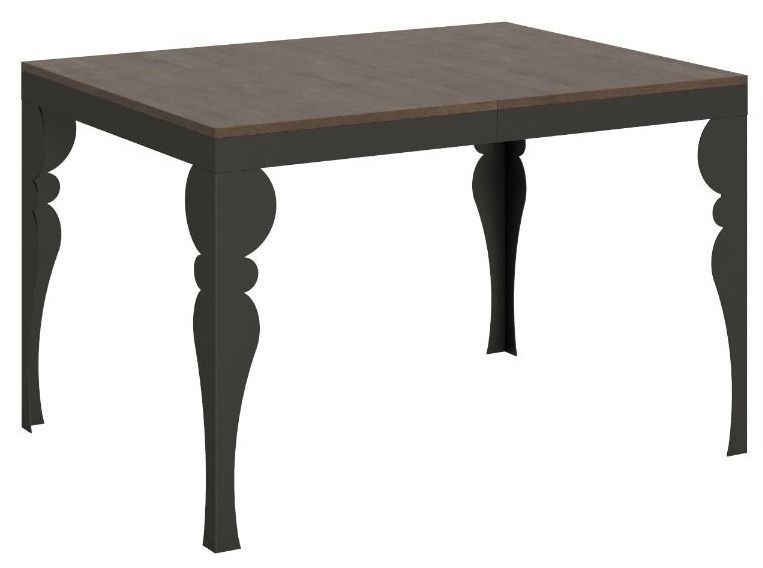 Table extensible pieds acier anthracite Torza evolution - Photo n°1