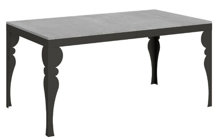 Table extensible pieds acier anthracite Torza evolution - Photo n°1