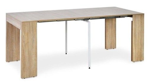 Table extensible bois chêne clair Kino 42 à 197 cm - 10 personnes - Photo n°1