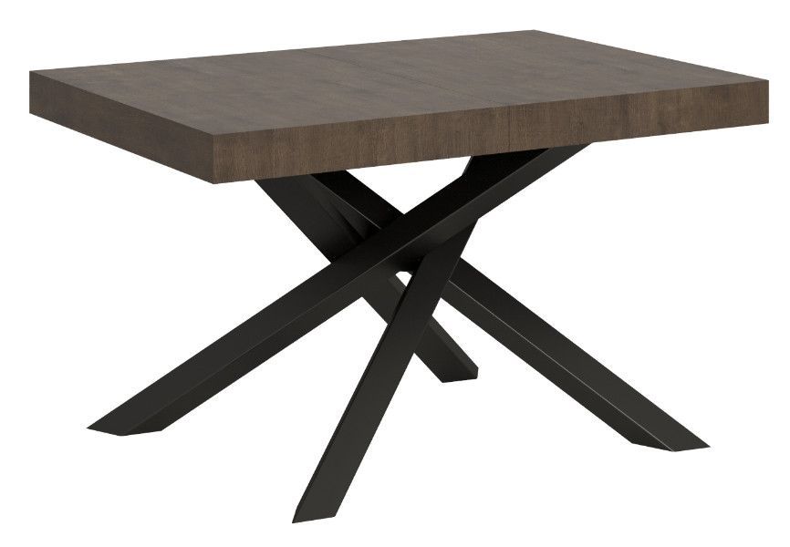 Table extensible pieds entrelacés anthracite Artemis - Photo n°1