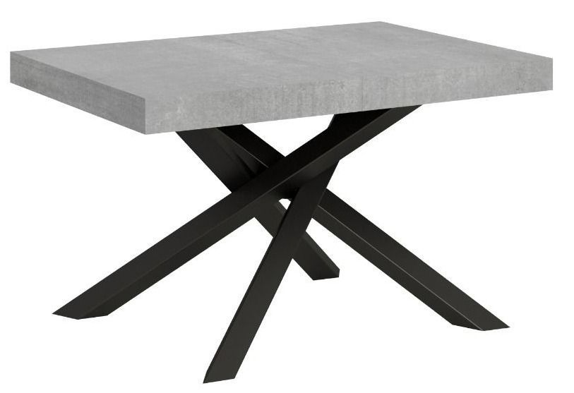 Table extensible pieds entrelacés anthracite Artemis - Photo n°1