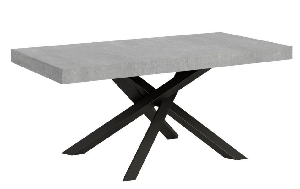 Table extensible pieds entrelacés anthracite Artemis - Photo n°1