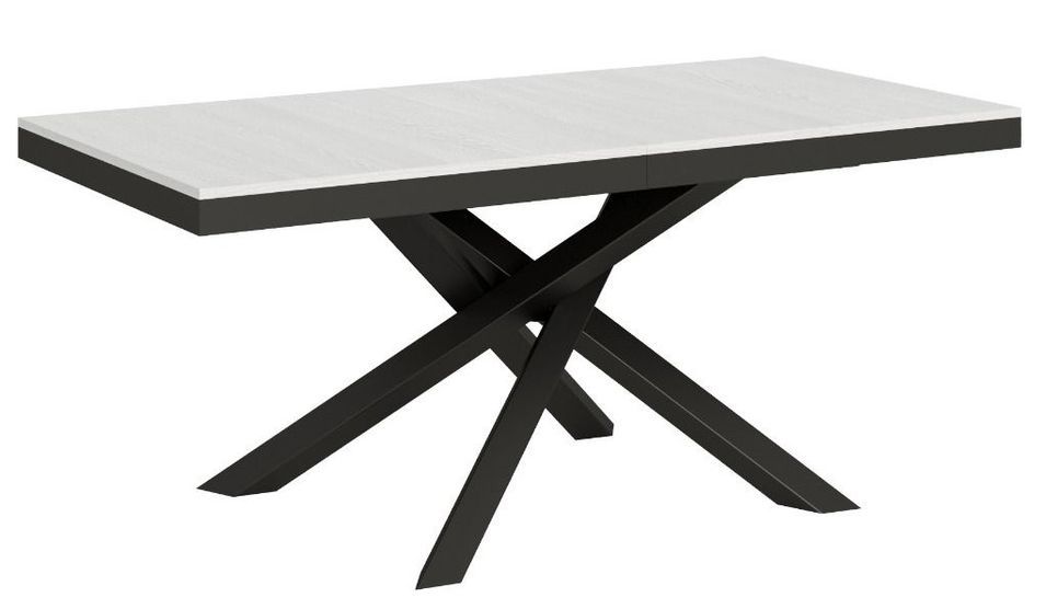 Table extensible design pieds entrelacés anthracite Artemis evolution - Photo n°1