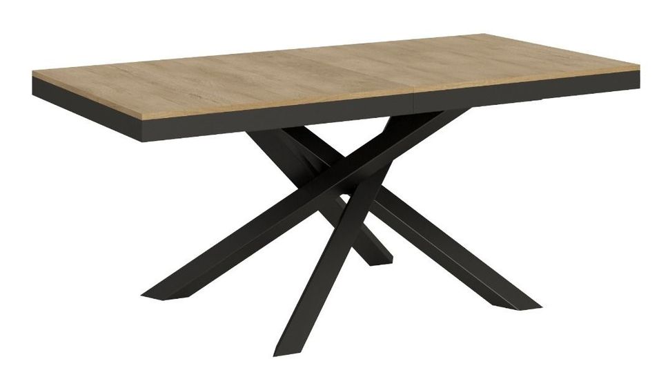 Table extensible design pieds entrelacés anthracite Artemis evolution - Photo n°1