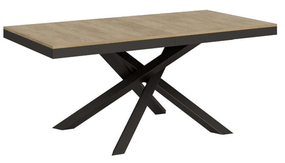 Table extensible design pieds entrelacés anthracite Artemis evolution - Photo n°1