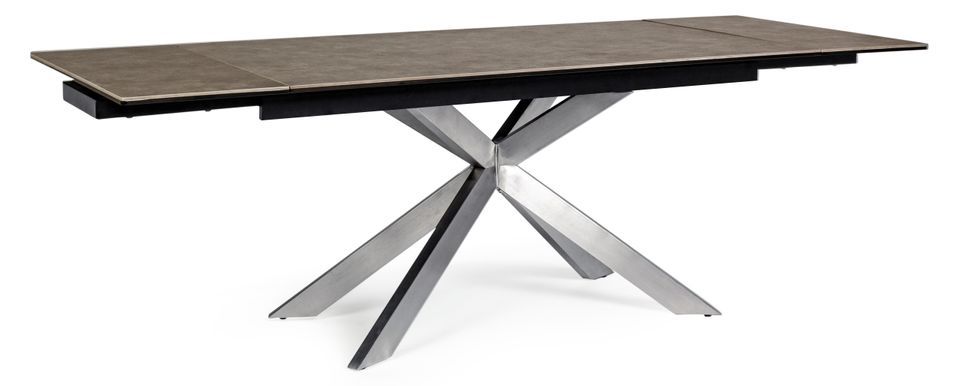 Table extensible en acier et céramique Achel L 160/240 cm - Photo n°1