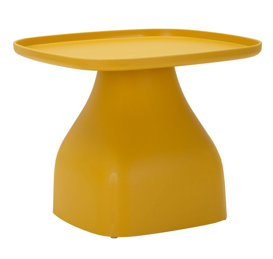 Table Gea jaune d'appoint design moderne intérieur extérieur - Photo n°1