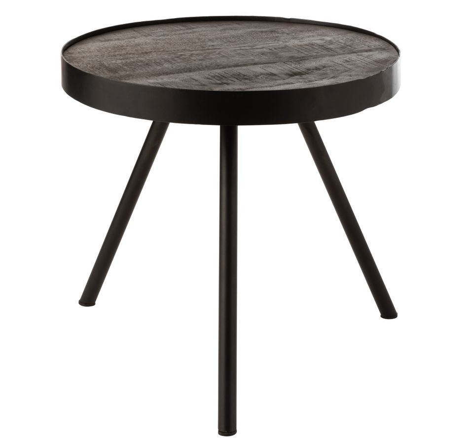 Table gigogne bois de manguier marron Gaétan D 46 cm - Photo n°1