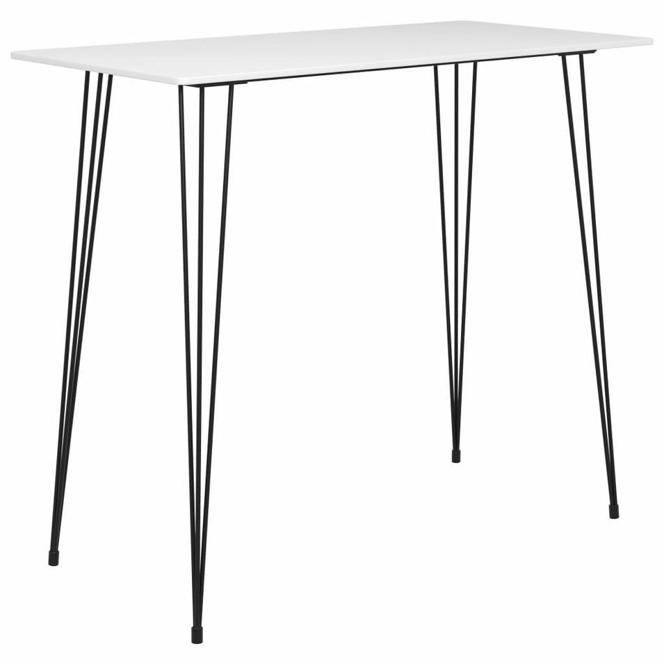 Table haute de bar Blanc 120x60x105 cm - Photo n°1