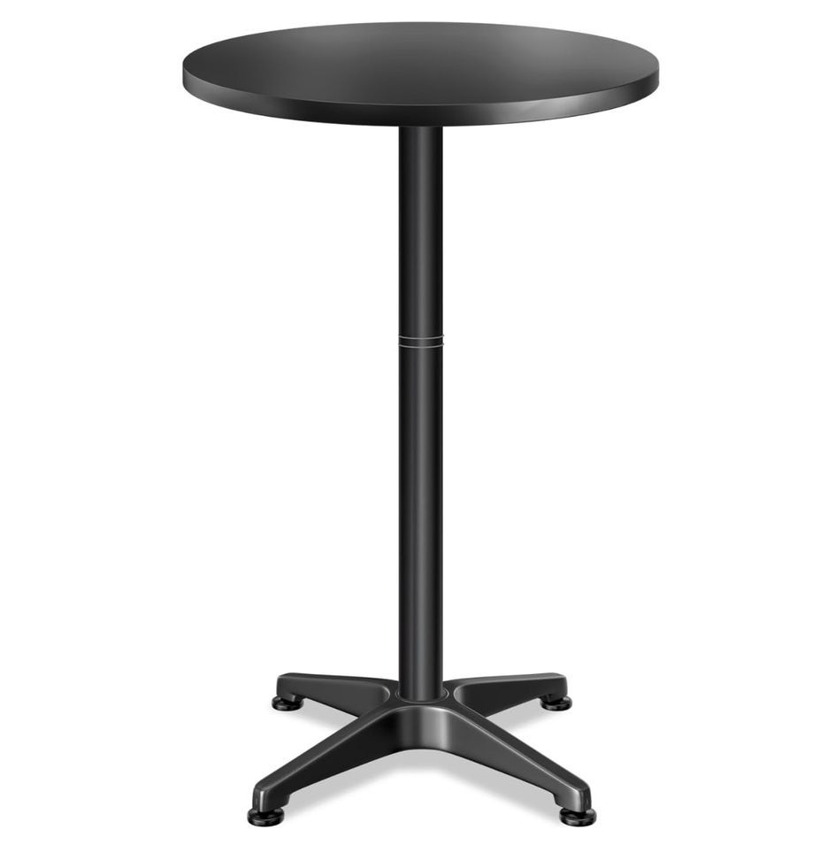 Table haute ronde LUZA Ø60 cm – Mange-debout réglable en hauteur 70/115 cm - Photo n°1