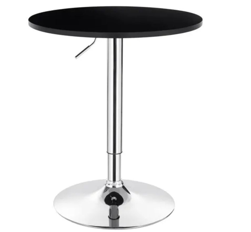 Table haute ronde réglable en bois lisse LIMA Ø60 cm - Photo n°1