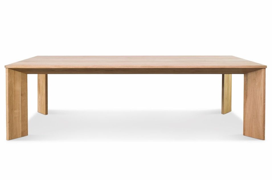 Table à manger chêne massif clair Karla 200 cm - Photo n°1