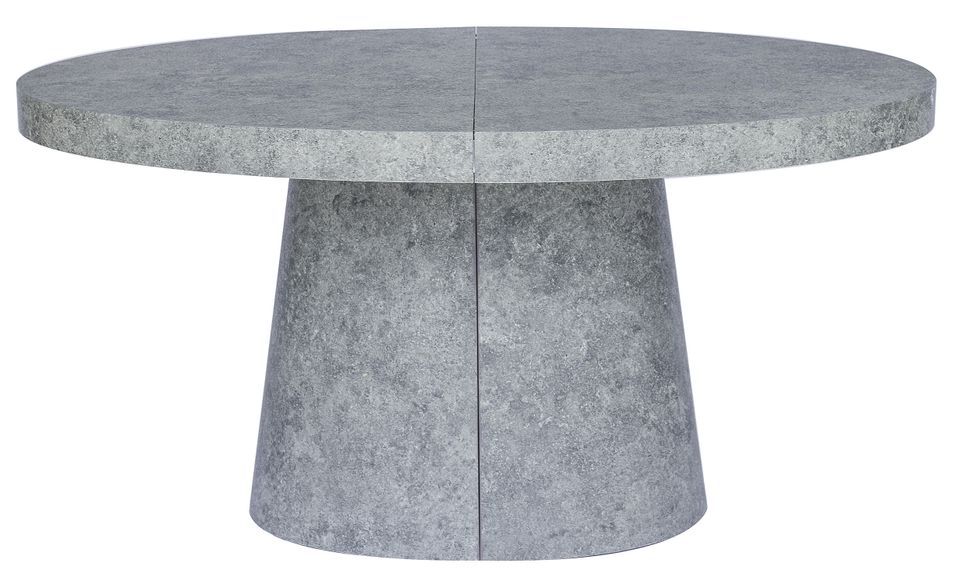 Table ovale extensible bois effet béton Aleez - Photo n°1