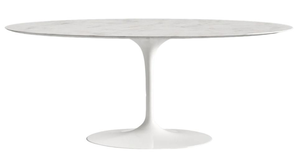 Table ovale TULIPE plateau en marbre - Collection haut de gamme - Photo n°1