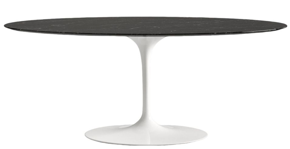 Table ovale TULIPE plateau en marbre - Collection haut de gamme - Photo n°1