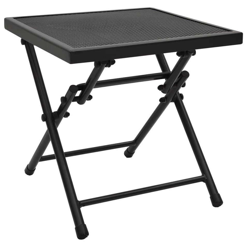 Table pliable en maille 38x38x38 cm Acier Anthracite - Photo n°1