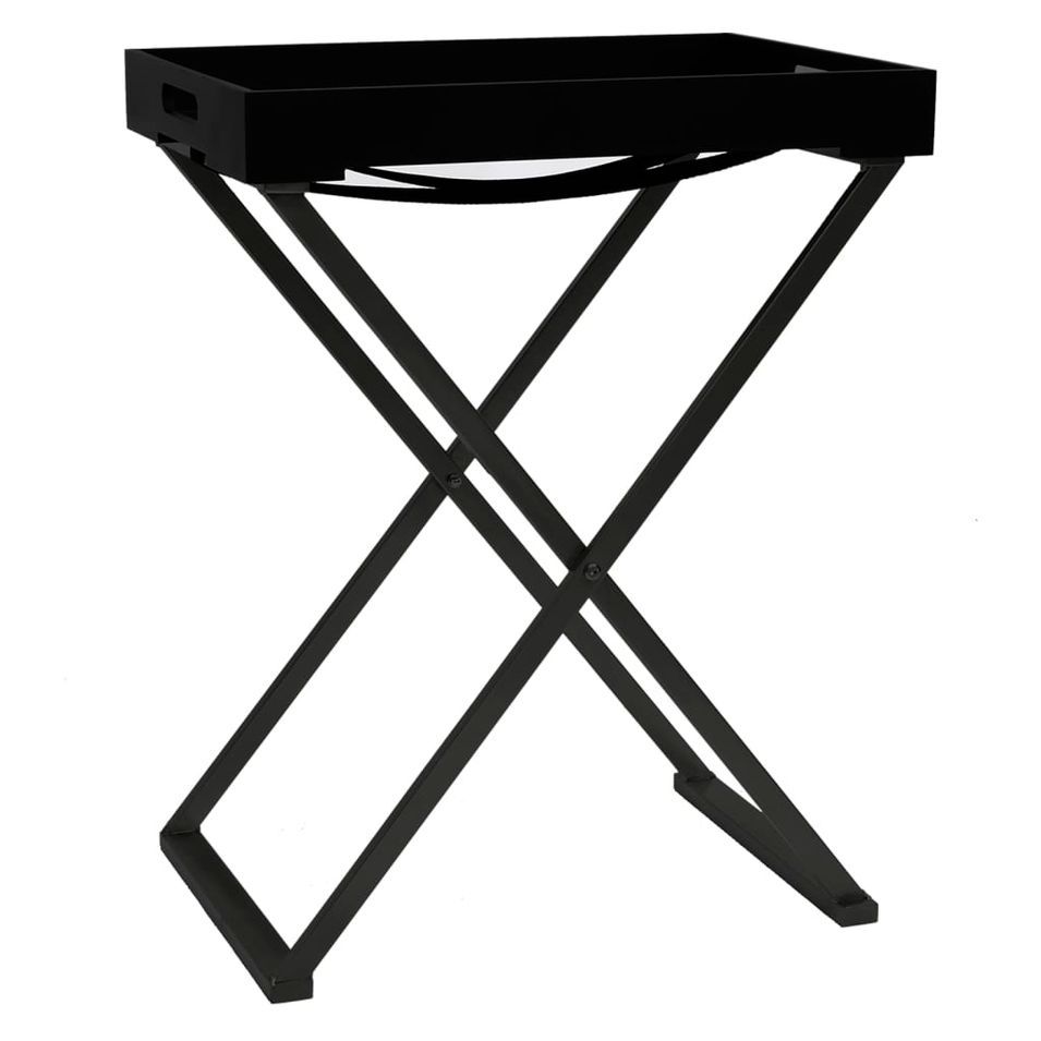 Table pliable Noir 48x34x61 cm MDF - Photo n°1