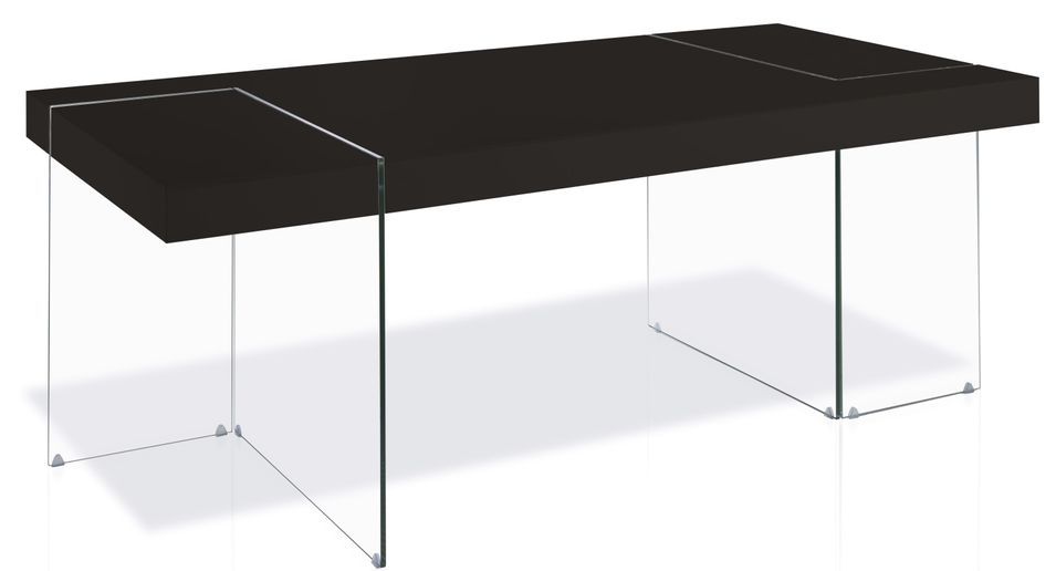 Table rectangulaire design Noir Cubique - Photo n°1