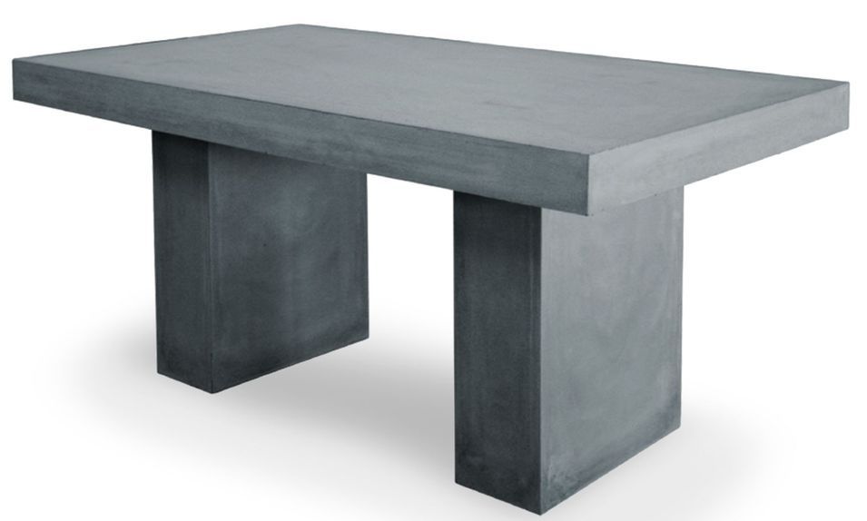 Table rectangulaire effet béton Gris foncé Mark - Photo n°1