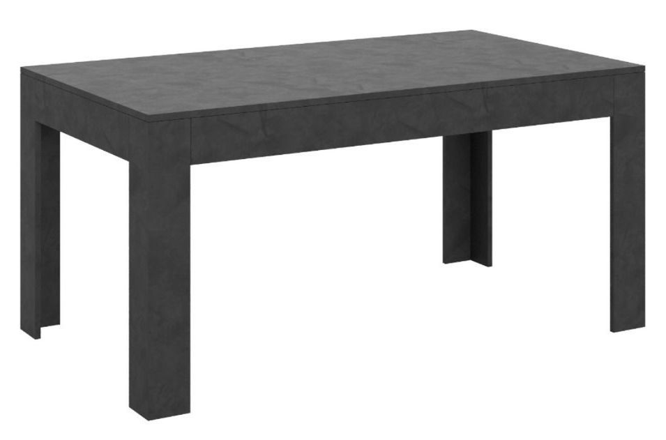 Table rectangulaire extensible 4 à 10 personnes 160 à 220 cm anthracite spatulé Tipi - Photo n°1