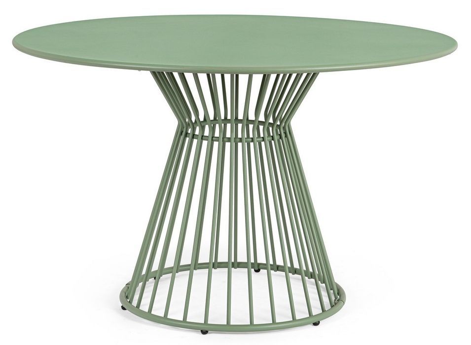 Table ronde en acier mate KEVIN 120 cm – Intérieur et extérieur - Photo n°1